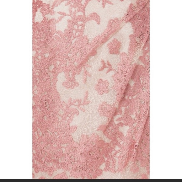 Js Collections embroidered lace 3/4 sleeves long gown - Picture 5 of 5